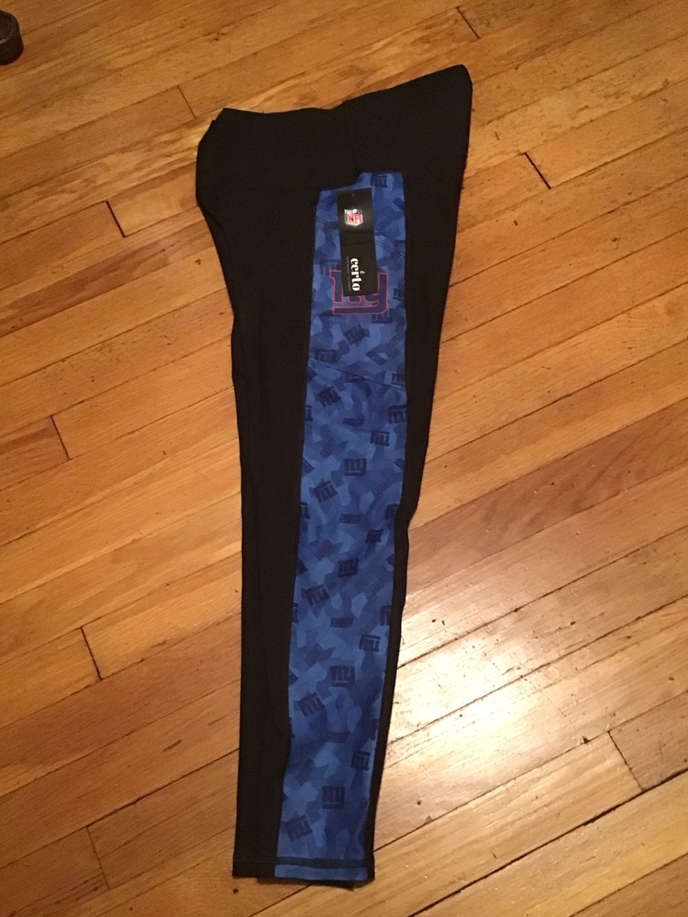 NFL Men's Black Joggers with Blue Team Panel
